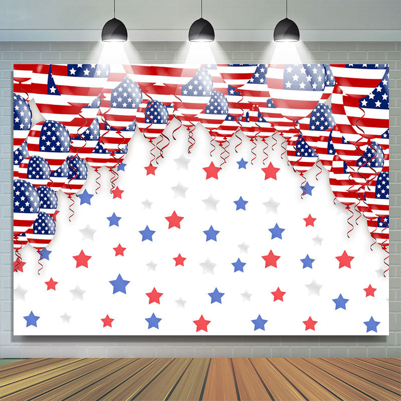 Lofaris United States Flag Ballon Birthday Backdrop Decoration