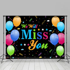 Lofaris We Will Miss You Rainbow Balloon Farewell Party Backdrop