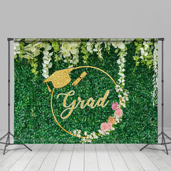 Lofaris White Floral And Green Leaves 2022 Grad Party Backdrop