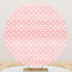 Lofaris White Love Round Pink Happy Birthday Backdrop For Girl
