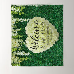 Lofaris White Rose And Green Leaves Wedding Decoration Backdrop