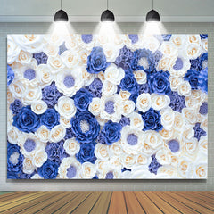 Lofaris White Violet Flowers Happy Valetines Day Backdrop