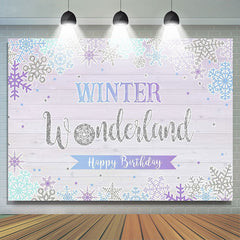 Lofaris Winter One-derland Snowflake Photo Backdrop for Birthday