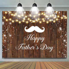 Lofaris Wooden Glitter Bokeh Happy Fathers Day Backdrop