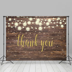 Lofaris Wooden Glitter Bokeh Thank You Backdrop For Family