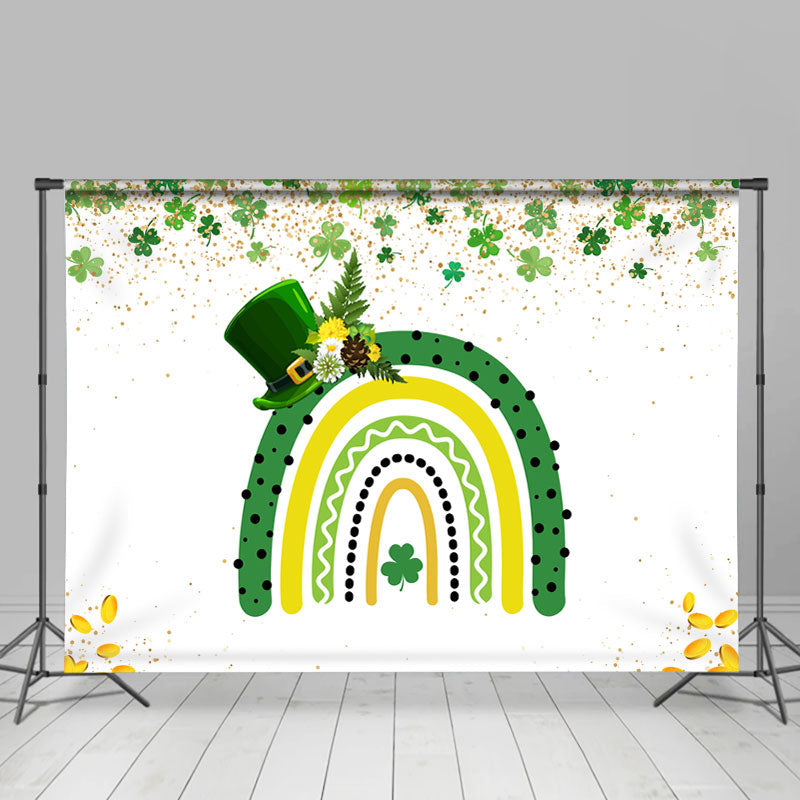 Lofaris Yellow And Green Hat Happy St. Patrick’s Day Backdrop