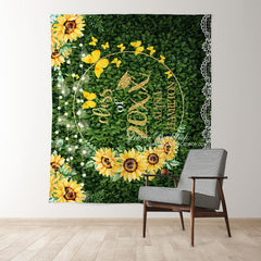 Lofaris Yellow Floral And Greeny Leaves Class Of 2022 Backdrop