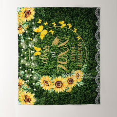 Lofaris Yellow Floral And Greeny Leaves Class Of 2022 Backdrop